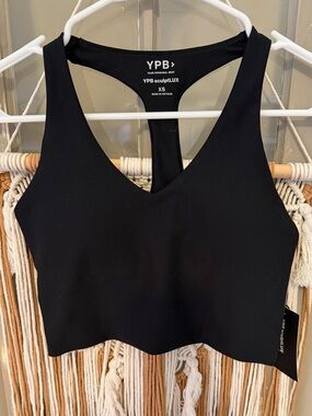 NWT Black YPB sculptLUX Racerback V-Neck Tank size XS